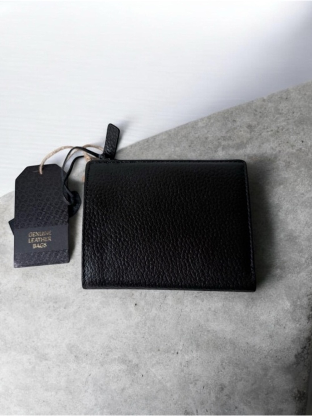 Black Leather Wallet. Unisex wallet